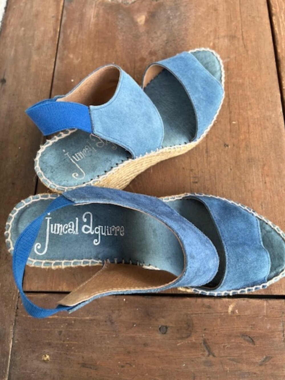 Juncal Aguirre Iris Tinta Blue Suede Espadrille Sandals - NWOT - Picture 5 of 6